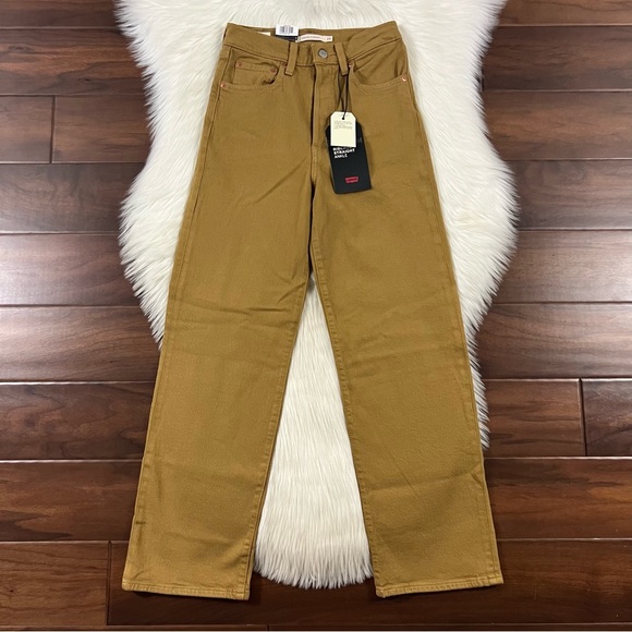 Levi's Denim - Levi's Size 24 One Track Mind Ribcage Straight Jeans